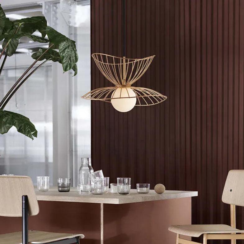 Kreativ LED-taklampa i järn med hattdesign | livraina