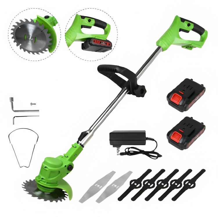 Kabelloser akkubetriebener Unkrautstecher und Rasentrimmer – 24 V, 18.000 U/min Motor, ergonomischer Griff