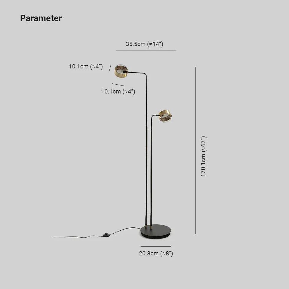 Lámparas de pie de vidrio con diseño de columna nórdico | livraina