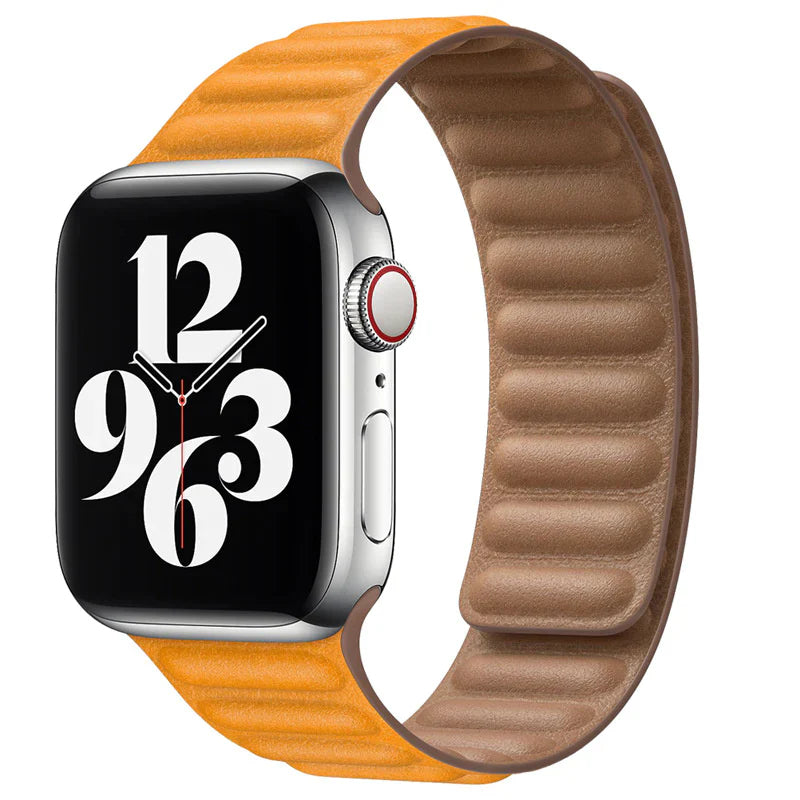 Mágneses bőr Apple Watch Link szíj — az 1-11. sorozattal kompatibilis