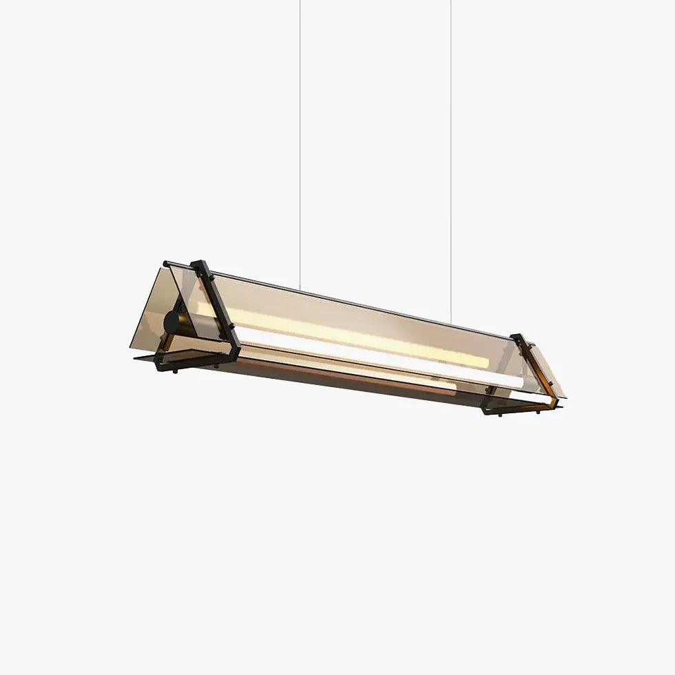 Augenschonende moderne Glas-Pendelleuchte mit langem Schirm | livraina