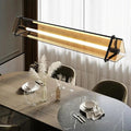 Augenschonende moderne Glas-Pendelleuchte mit langem Schirm | livraina