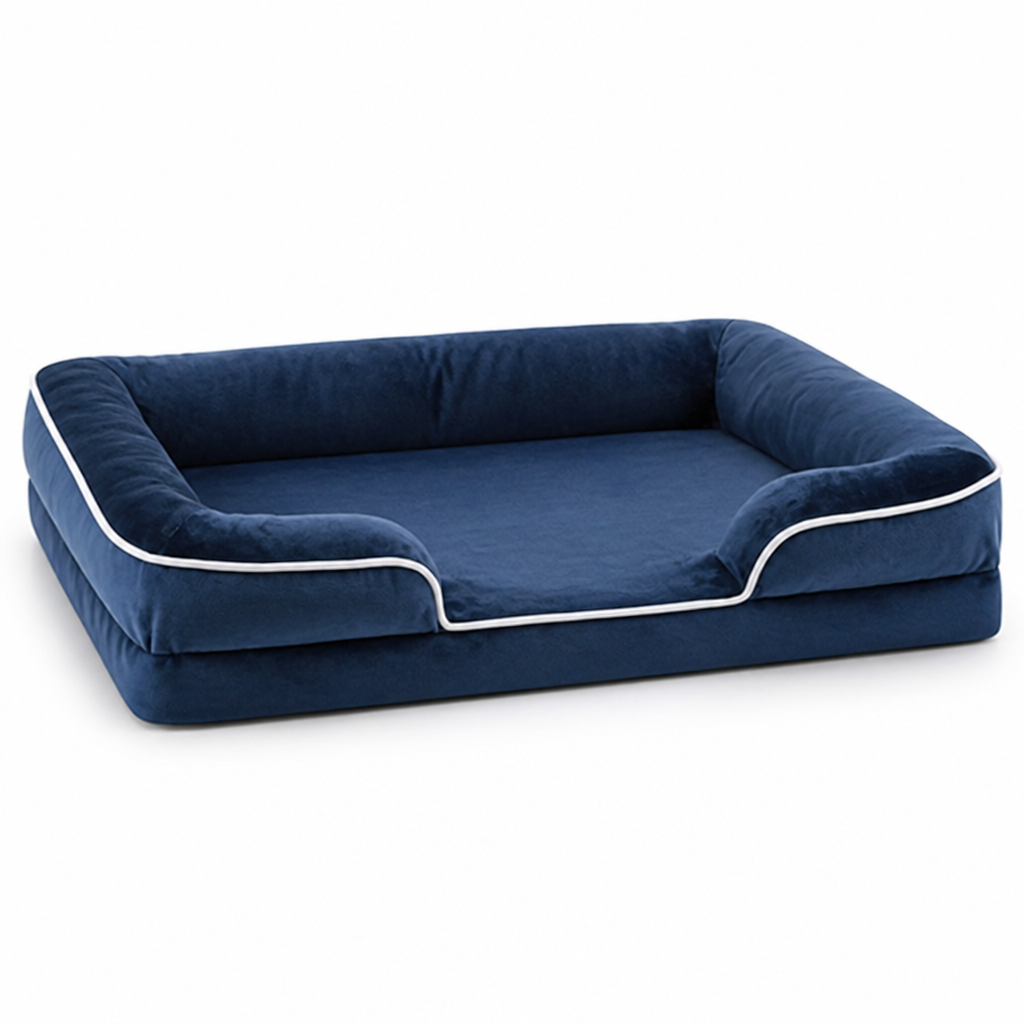 Cama ortopédica de espuma para perros con funda lavable (base antideslizante) | livraina