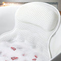 Almofada ergonómica para banheira — almofada de spa em malha e seis ventosas antiderrapantes