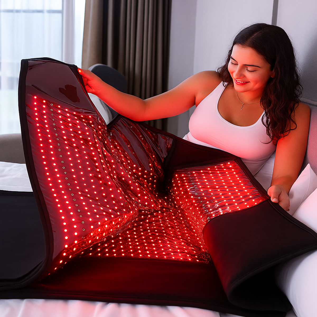 Rødt lys-matte for hele kroppen — 2320 LED-er, 660nm/850nm