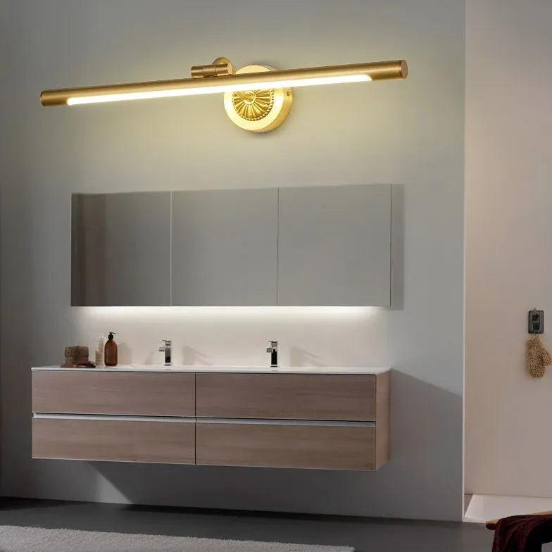 Mosazné LED koupelnové nástěnné svítidlo ve tvaru tyče | livraina