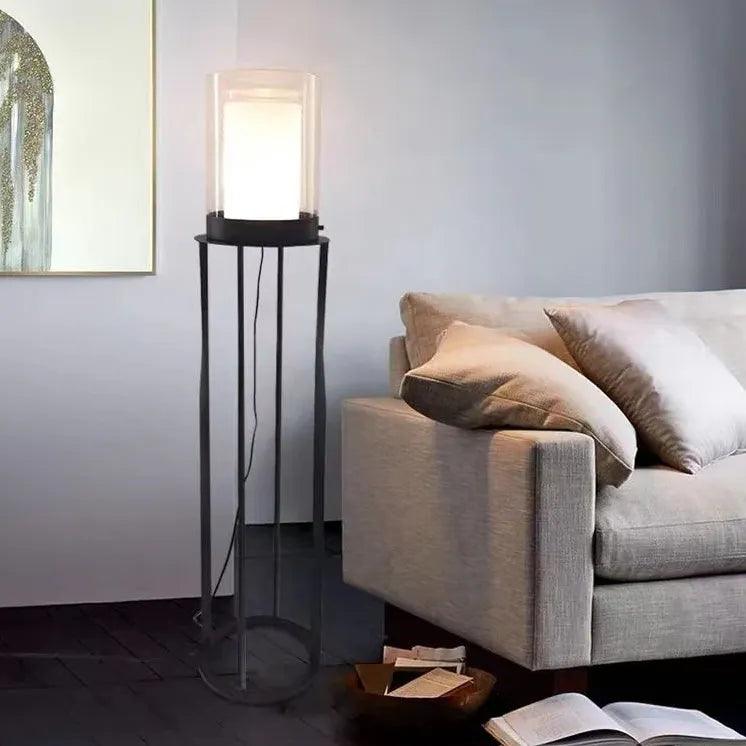 Moderní stojací lampa ze skla do obývacího pokoje | livraina