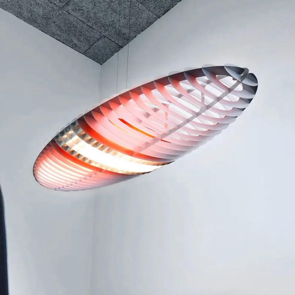 Hedendaagse glazen ruimteschip-hanglampen met ledverlichting | livraina