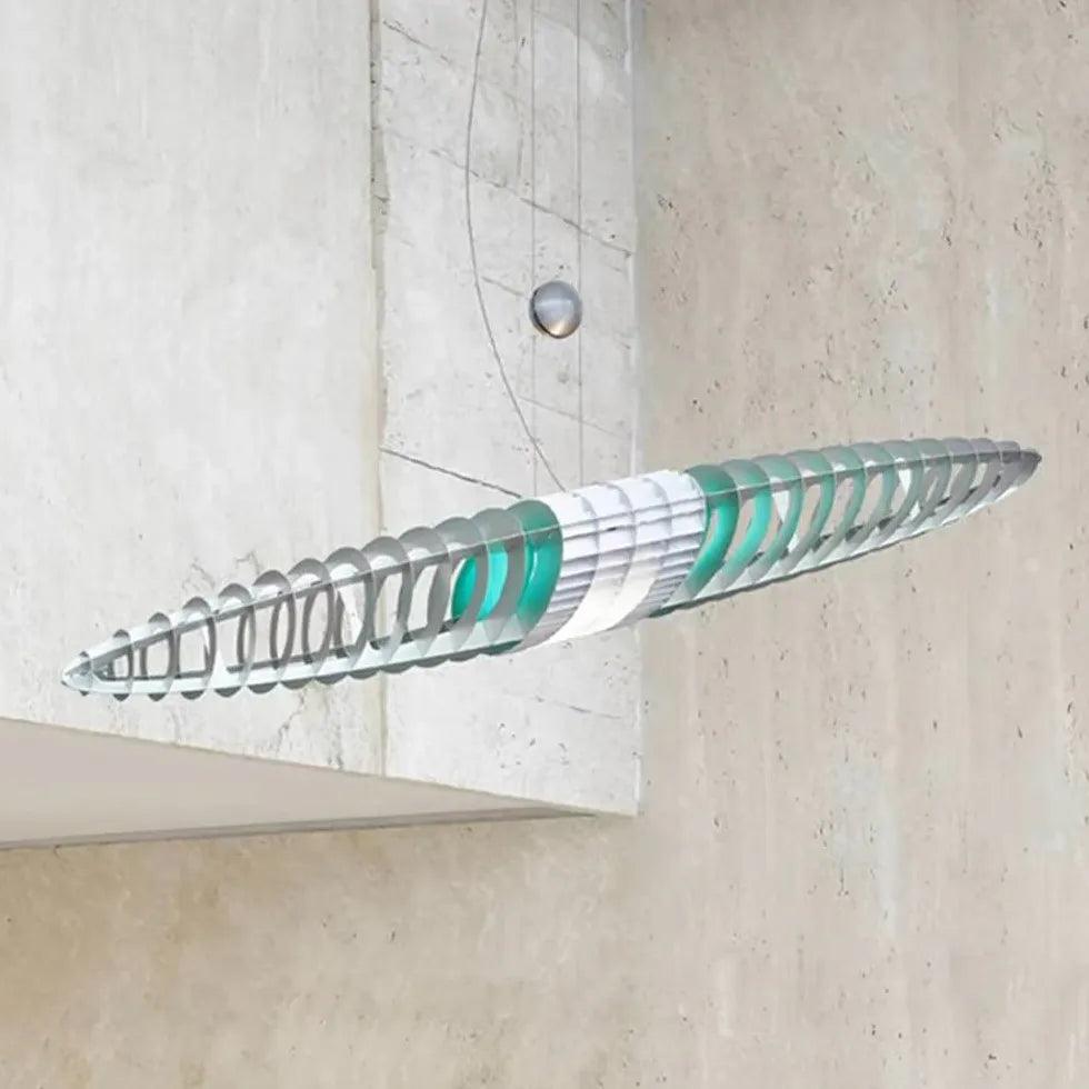 Hedendaagse glazen ruimteschip-hanglampen met ledverlichting | livraina
