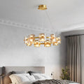 Enkel pendellampe i glass og messing for soverommet | livraina