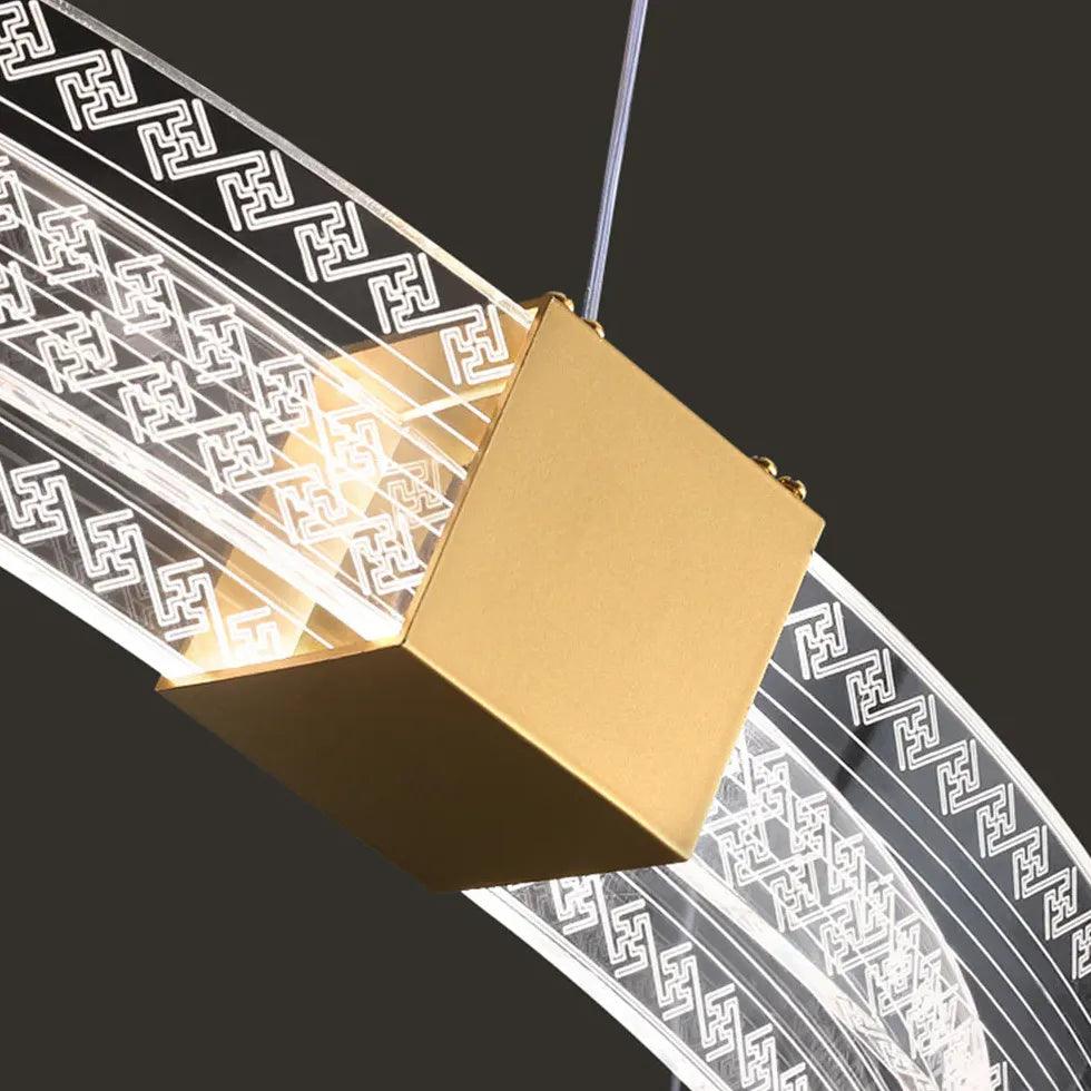 Ronde LED-hanglamp met luxe ring voor de slaapkamer | livraina