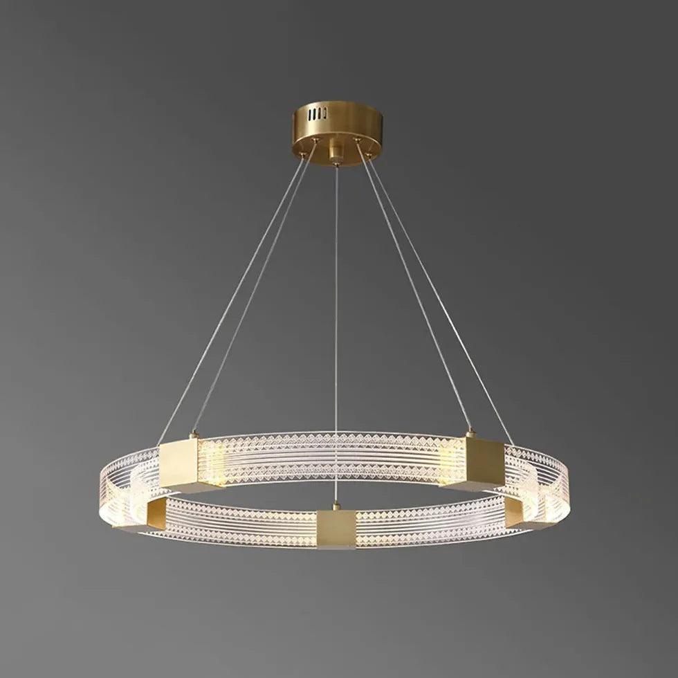 Ronde LED-hanglamp met luxe ring voor de slaapkamer | livraina