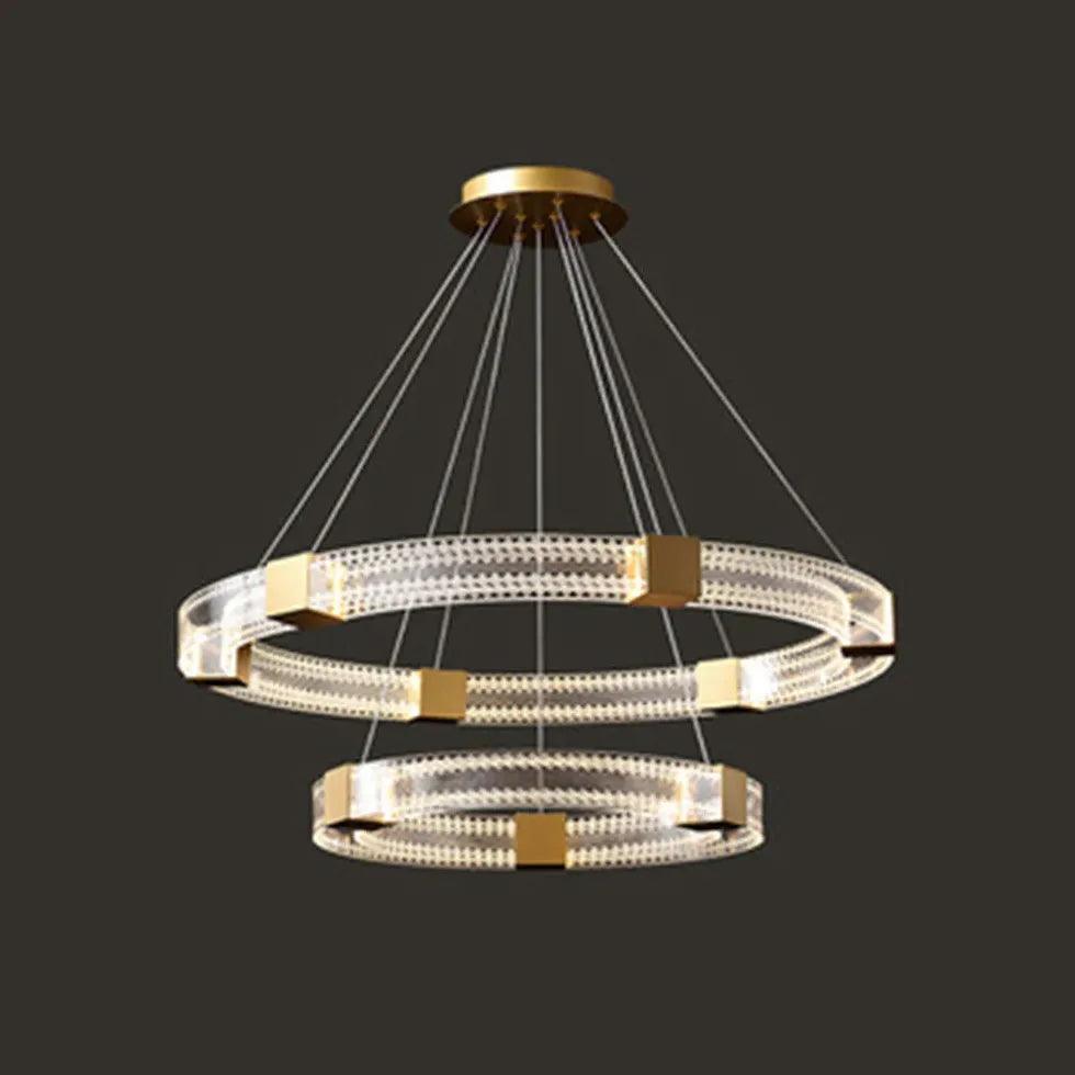 Ronde LED-hanglamp met luxe ring voor de slaapkamer | livraina