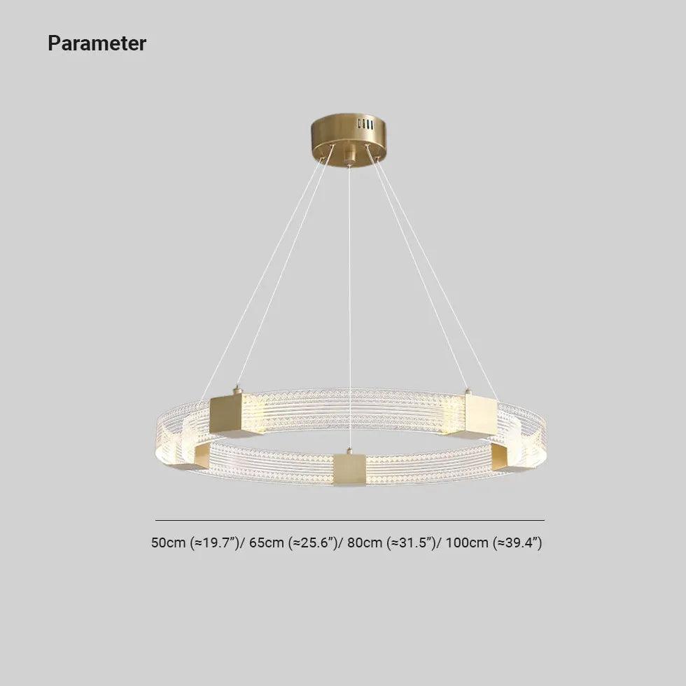 Ronde LED-hanglamp met luxe ring voor de slaapkamer | livraina