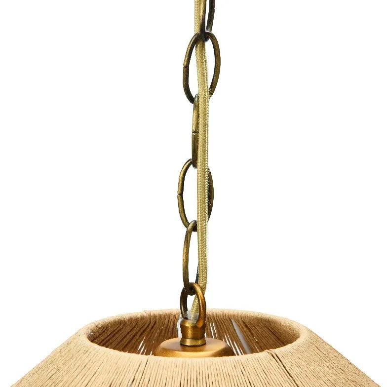 Boheme-pendellampe i hampsnor med kvastedesign | livraina