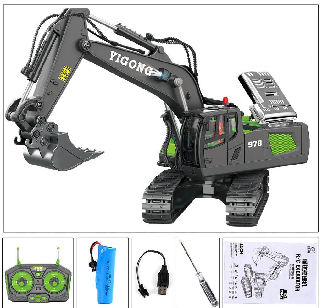 G308H 1/14 Hydraulic Full Metal Excavator Remote-Controlled RTR