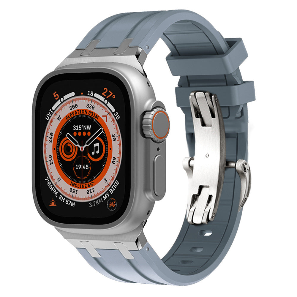 NovaLink tykk silikonrem til Apple Watch — titanadapter