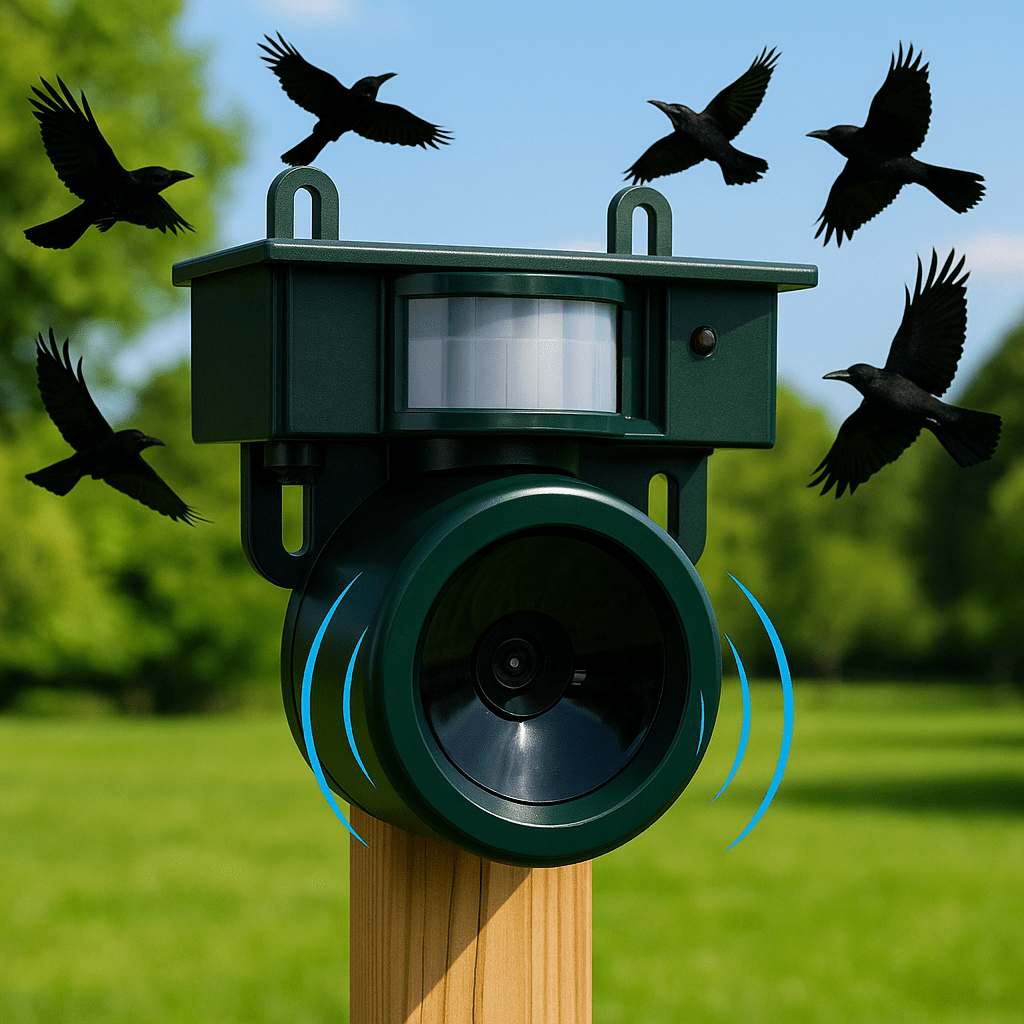 Répulsif à oiseaux à détection de mouvement FeatherGuard Pro — Répulsion sonore