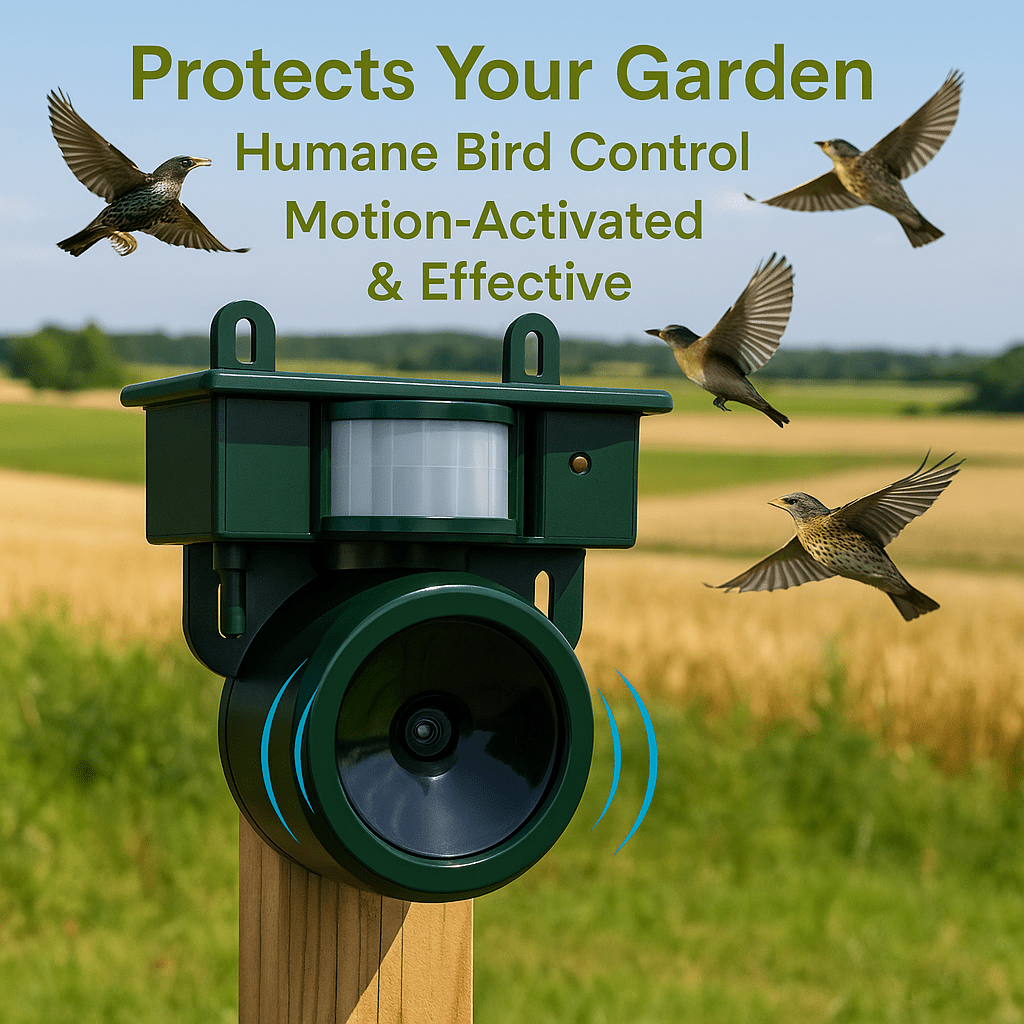 Répulsif à oiseaux à détection de mouvement FeatherGuard Pro — Répulsion sonore
