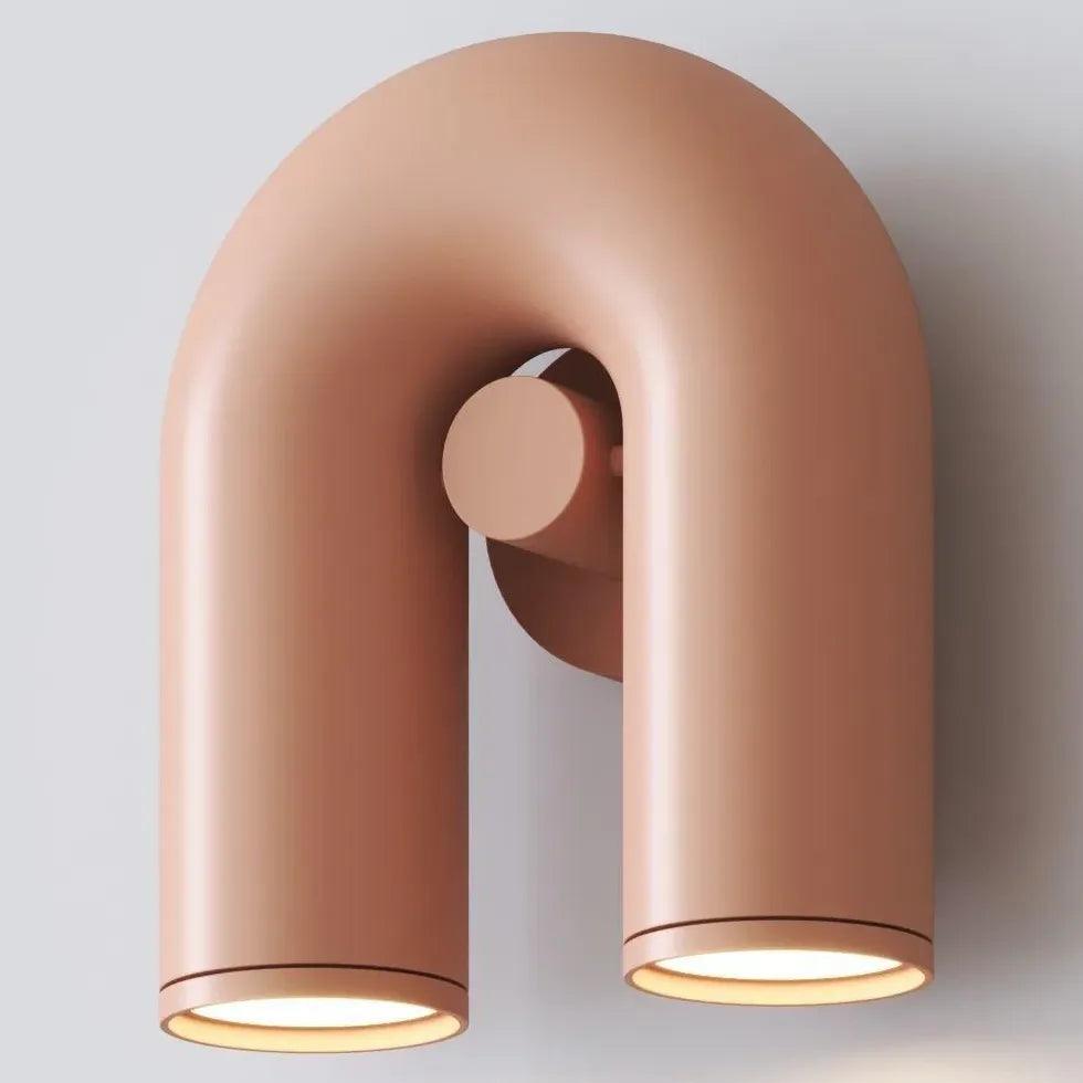 Lampă de perete LED modernă, neagră, în formă de U | livraina