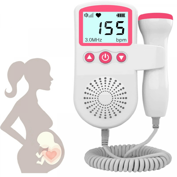 Monitor compacto LCD de frecuencia cardíaca fetal LumaPulse — diseño portátil