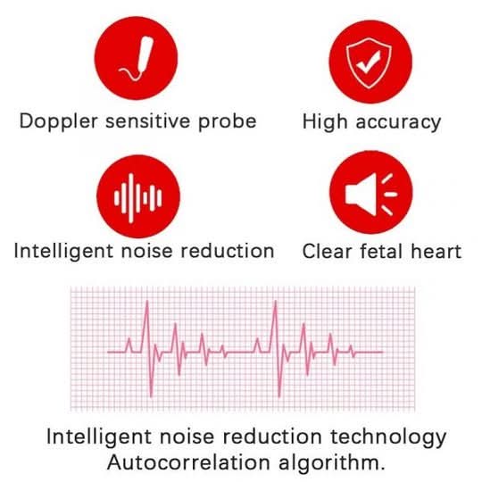 Monitor compacto LCD de frecuencia cardíaca fetal LumaPulse — diseño portátil