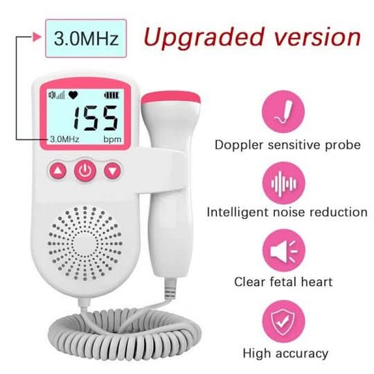 Monitor compacto LCD de frecuencia cardíaca fetal LumaPulse — diseño portátil