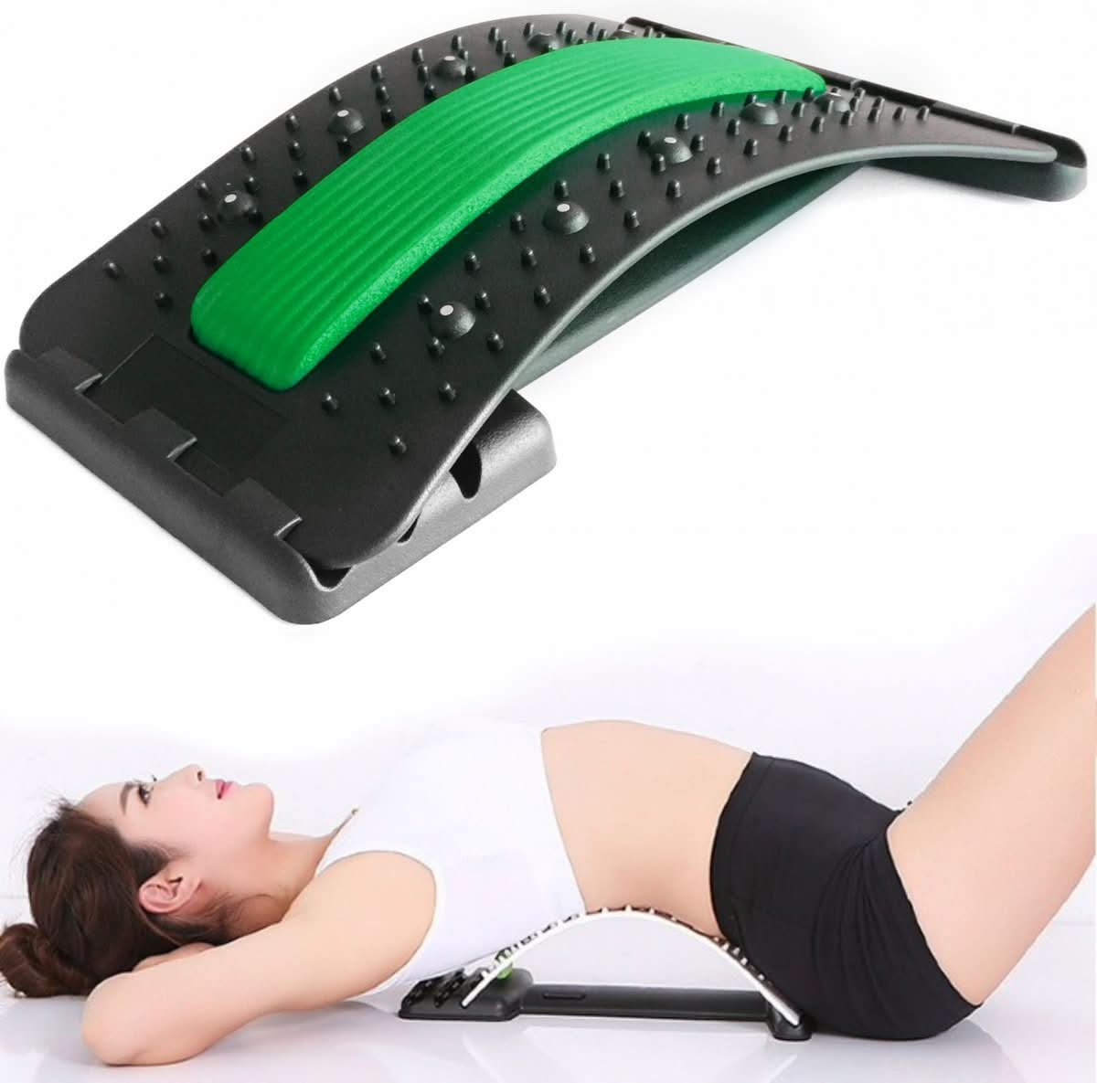 ممدد الظهر المريح SpineEase — دعم الوضعية وتدليك