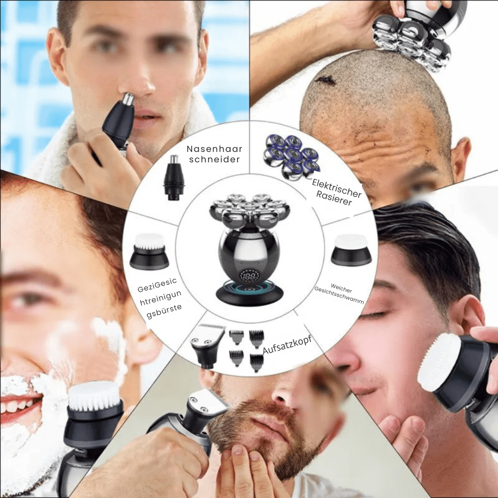 מכונת גילוח חשמלית NovaShave Pro 7D — גילוח חלק ללא גירויים