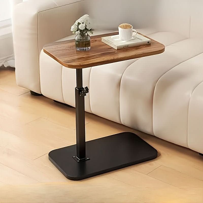 Mesa auxiliar ajustable para sofá y cama AeroLift — Superficie de madera