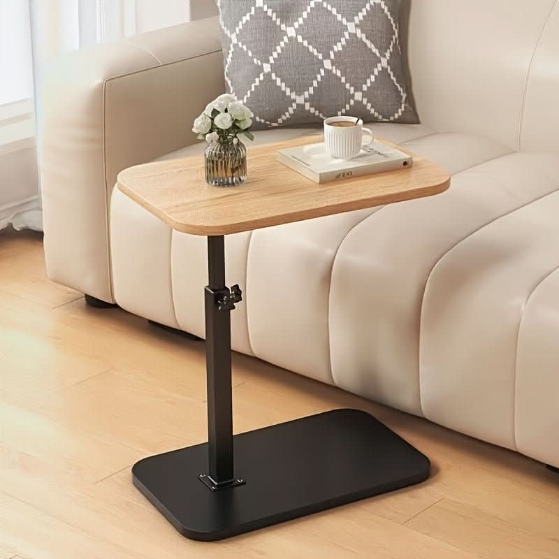 Mesa auxiliar ajustable para sofá y cama AeroLift — Superficie de madera