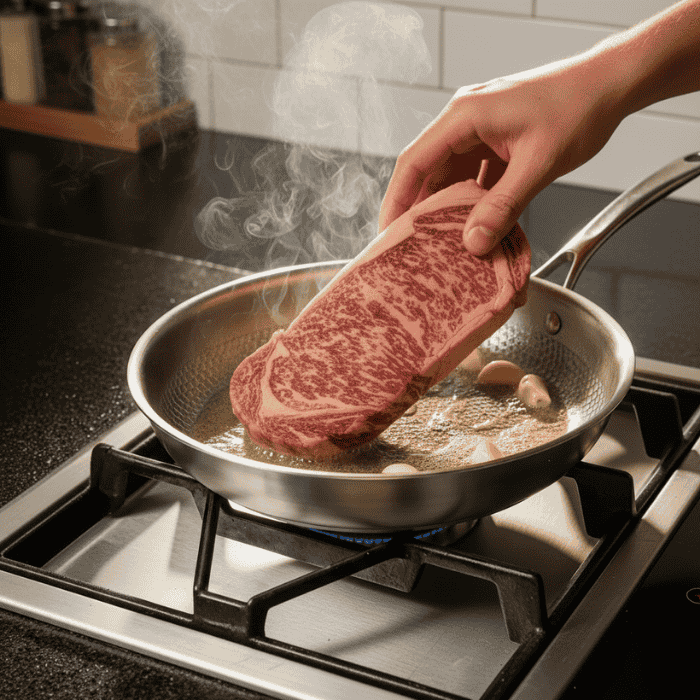 NovaPrime Titanium Pan — Uncoated, Compatible with All Hobs