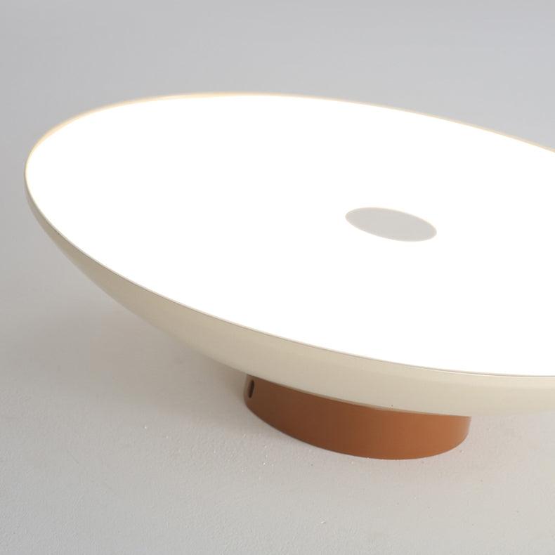 Crèmekleurige, oogvriendelijke, vlak gemonteerde groene plafondlamp | livraina