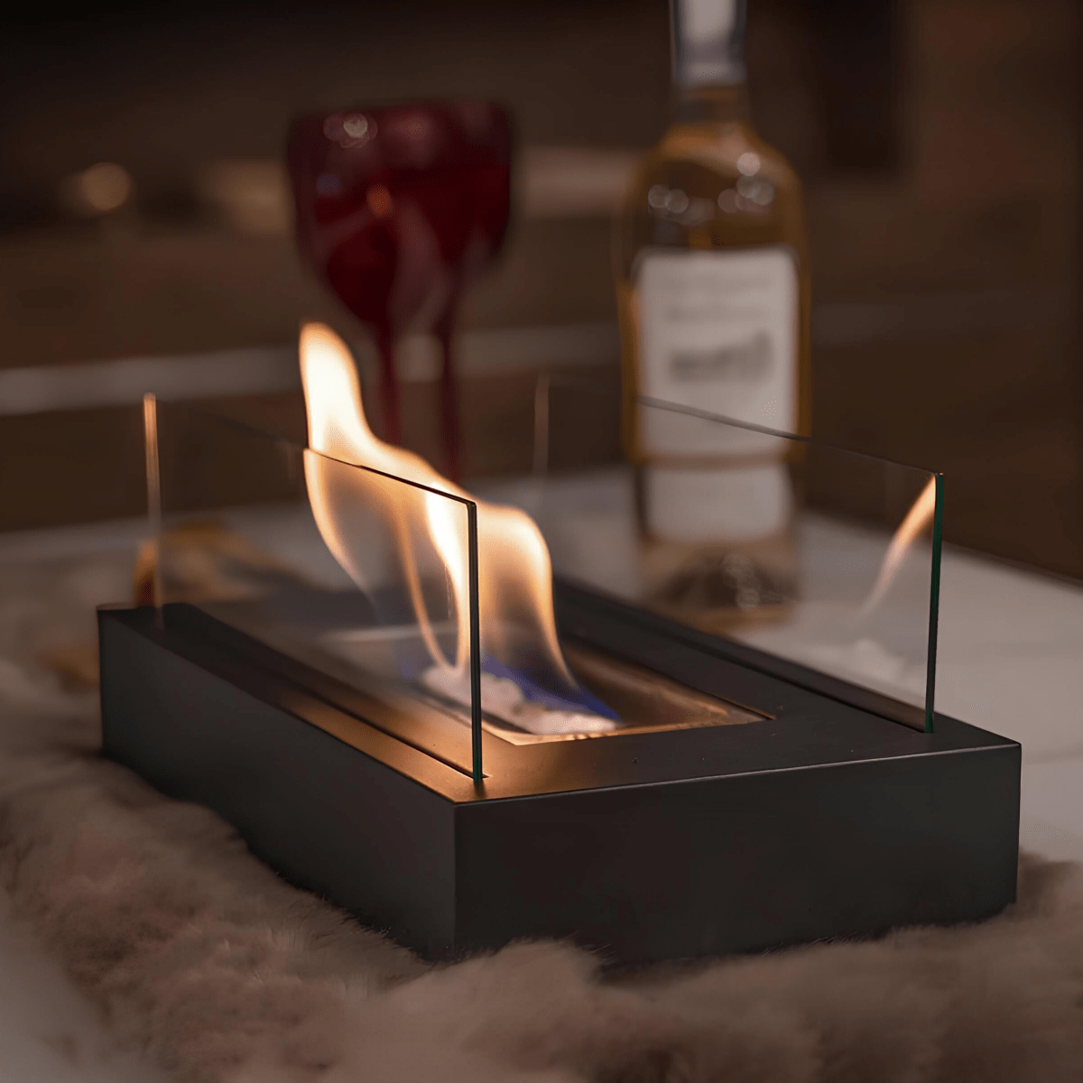 EmberNova Bioethanol Table Fireplace — Smoke-Free Real Flame