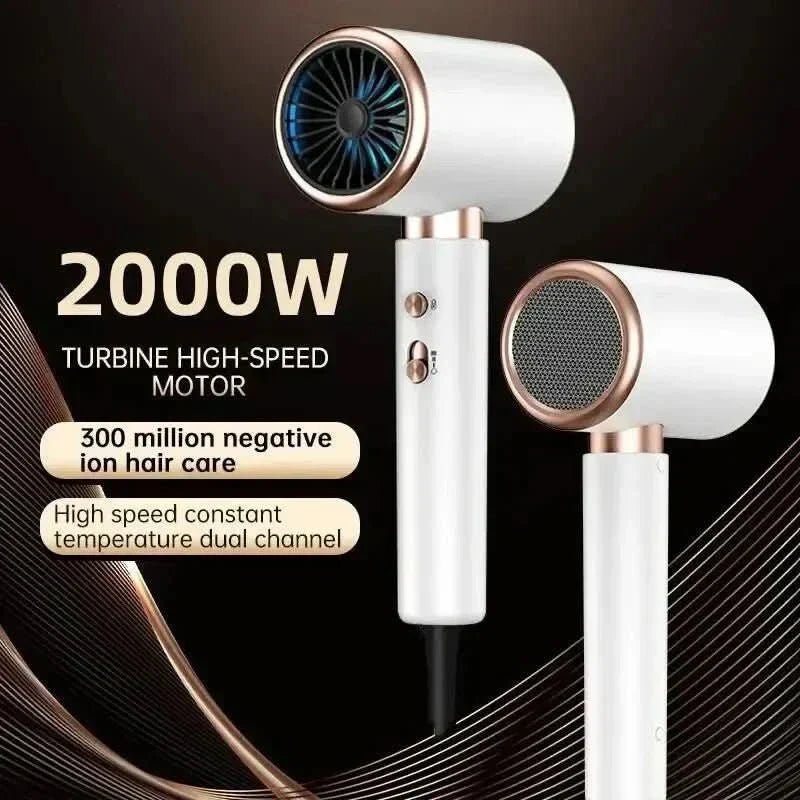 NovaGlow 2400-W-Ionen-Haartrockner - Schnelles Trocknen, Frizz-Kontrolle und Glanz