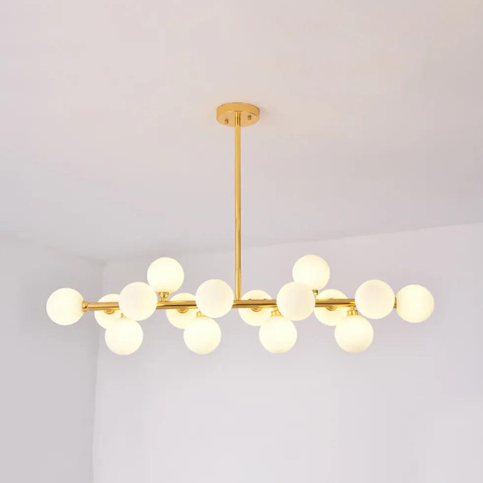 Moderner Glasglobus-Kronleuchter für das Esszimmer | livraina
