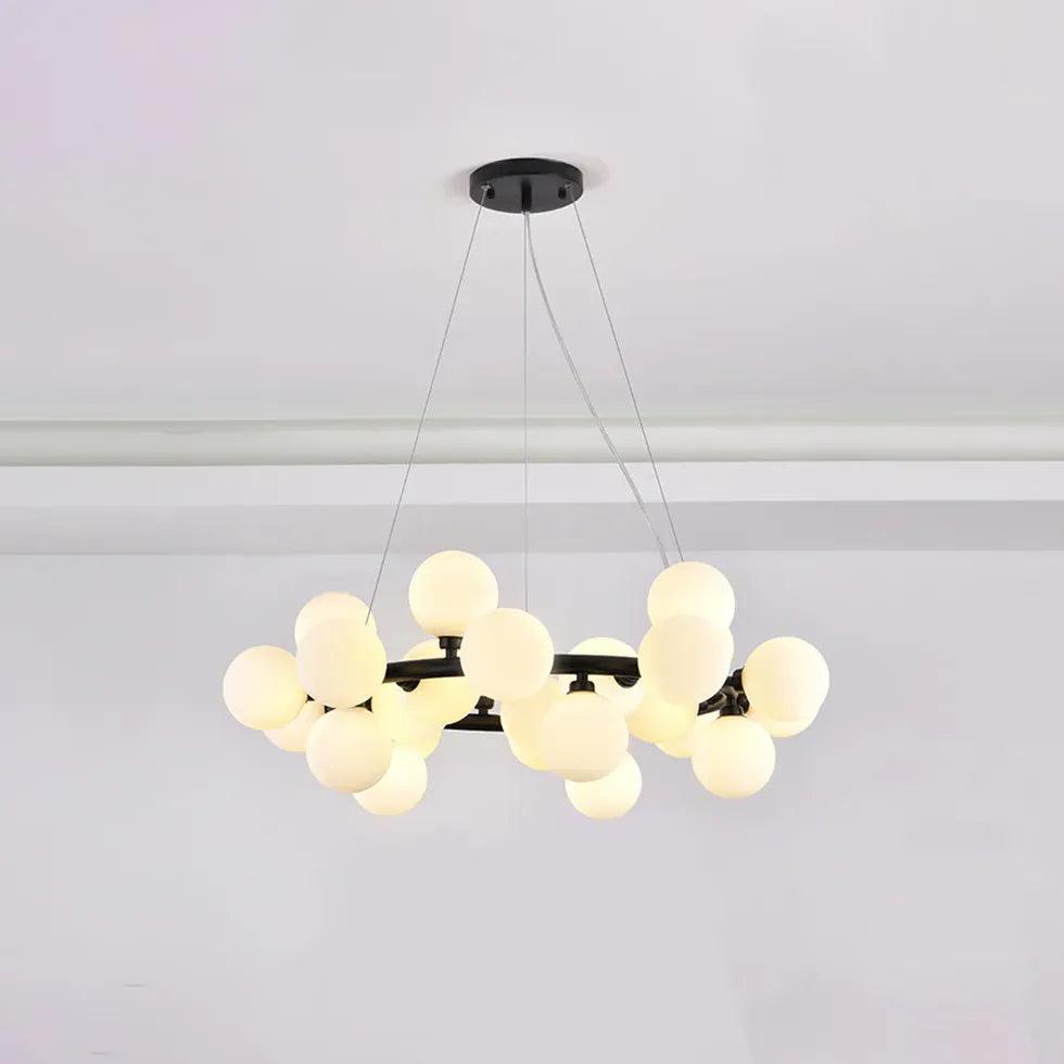 Moderner Glasglobus-Kronleuchter für das Esszimmer | livraina