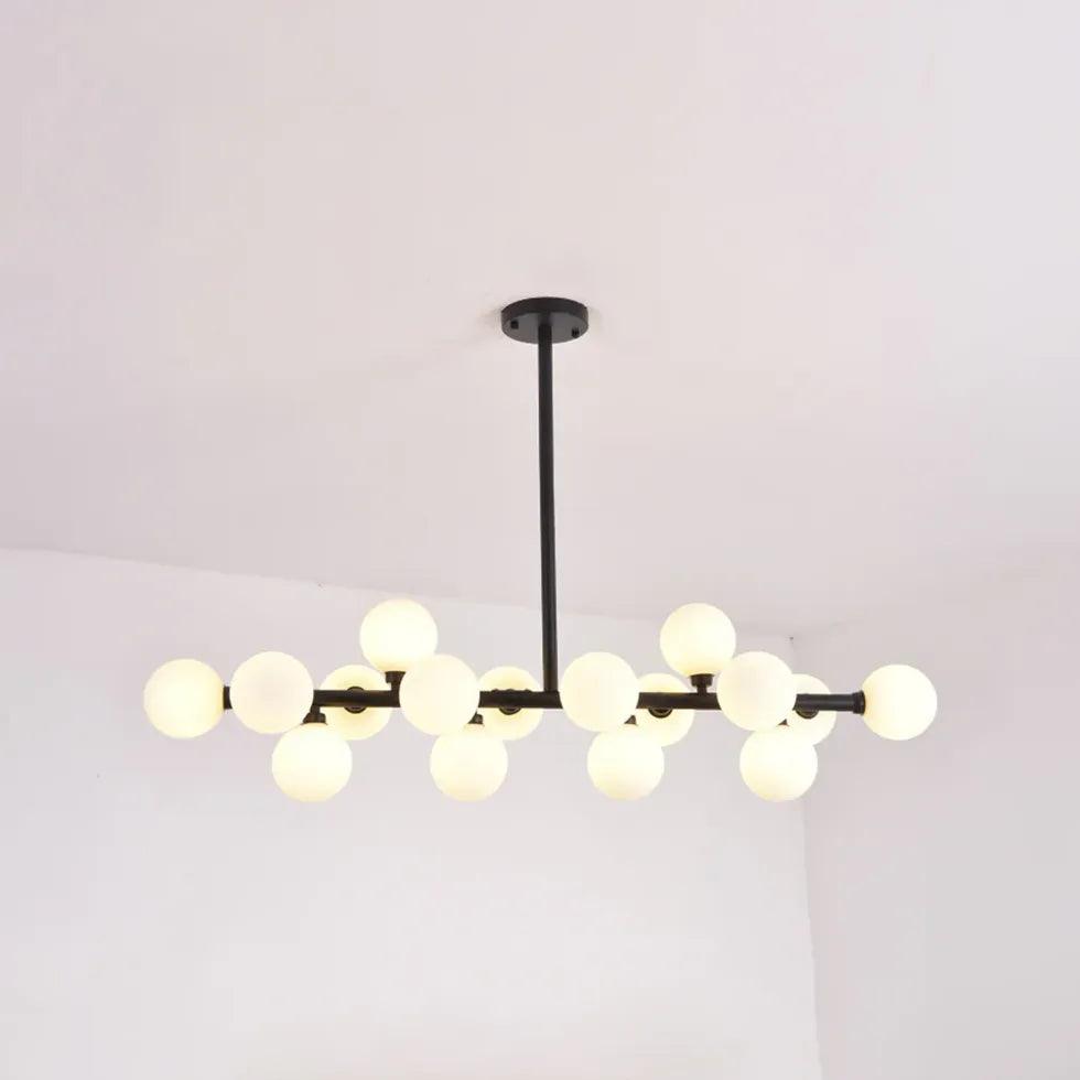 Moderner Glasglobus-Kronleuchter für das Esszimmer | livraina