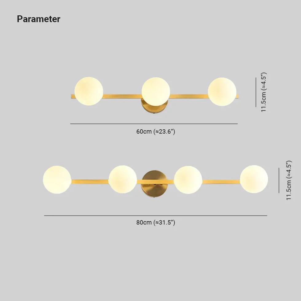 Moderne goldene Wandleuchten für den Badspiegel | livraina