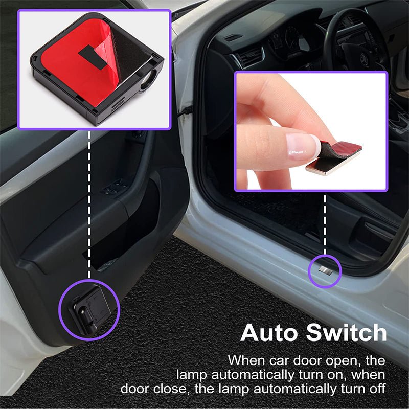 LumaDoor LED Car Door Logo Projector — Wireless Entry Light Display
