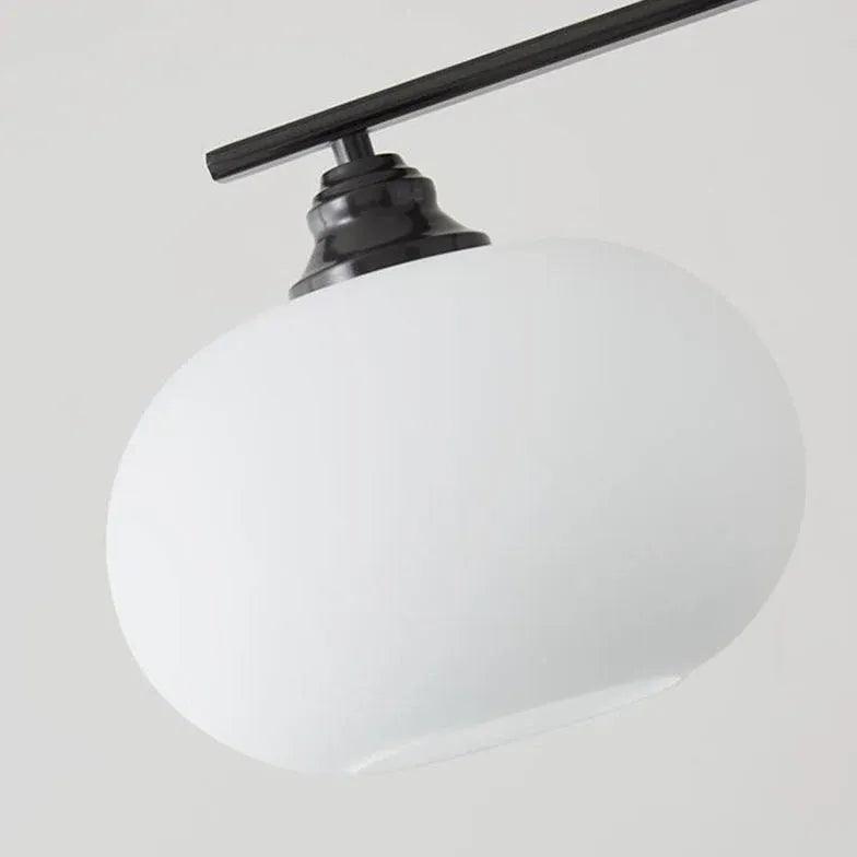 Franse hanglamp van messing met lange stang en persimmonkleurige lampenkap | livraina
