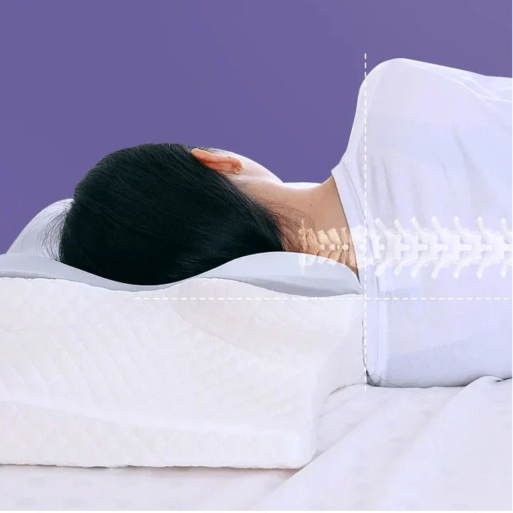 VitaRest Contour-geheugenschuimkussen — ergonomische vlindervorm, contourzijden met twee hoogtes