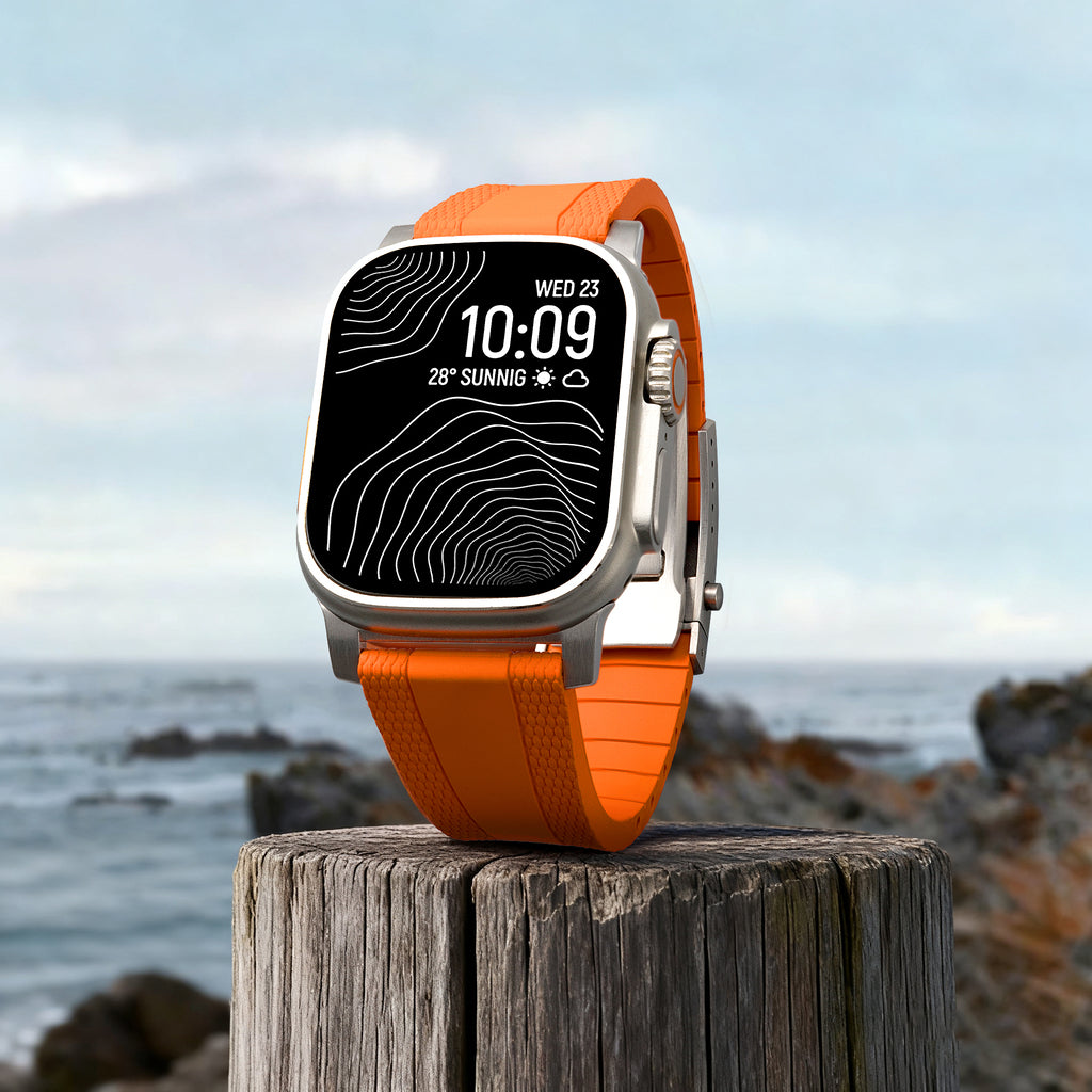 Cinturino Apple Watch Ocean Luxe — Chiusura pieghevole, tonalità marine