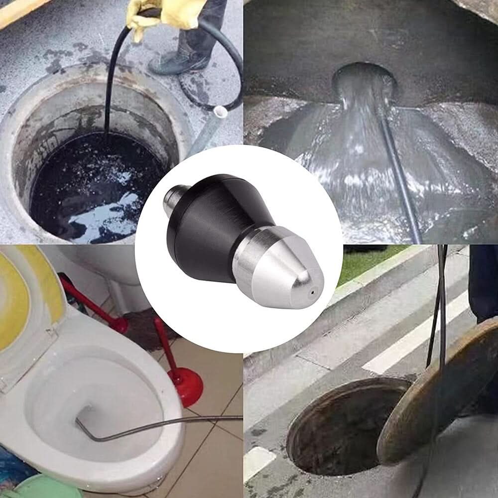 HydroNova Turbo Jet Nozzle — High-Pressure Pipe Blockage Removal