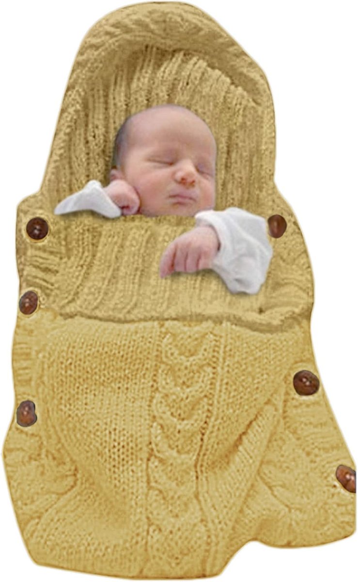 CozyNest bézs újszülött-babapólya — puha hálózsák