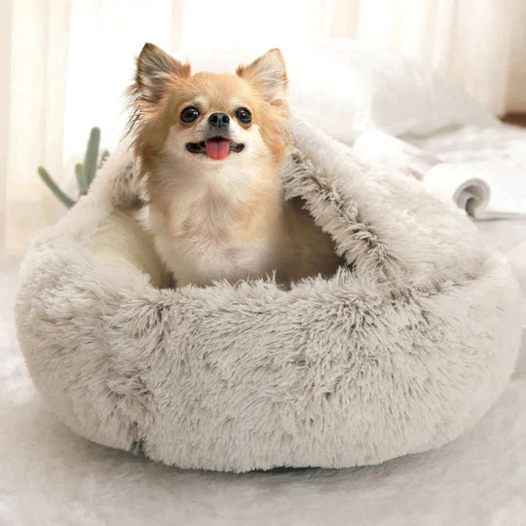 Gemütliches rundes Hundebett — Geschlossenes rundes Design