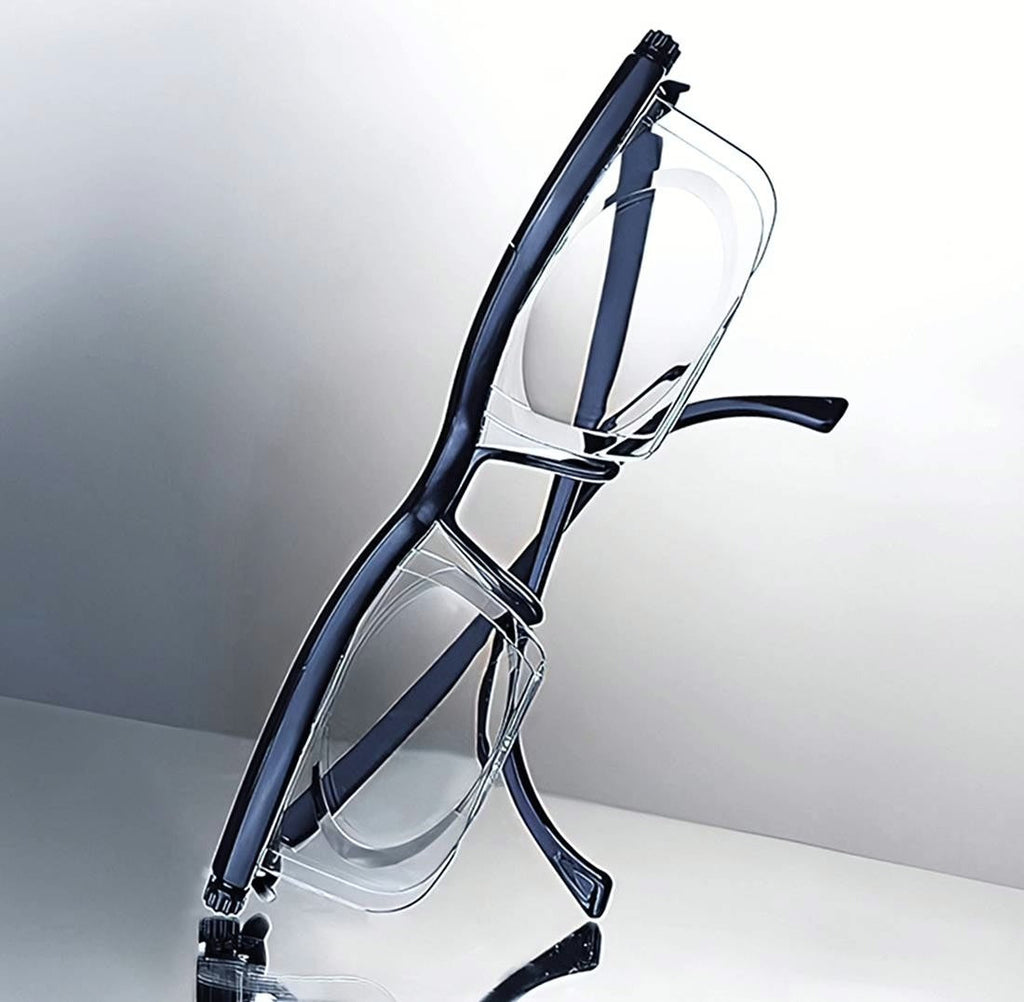 Óculos OptiFlex de foco ajustável para leitura e condução