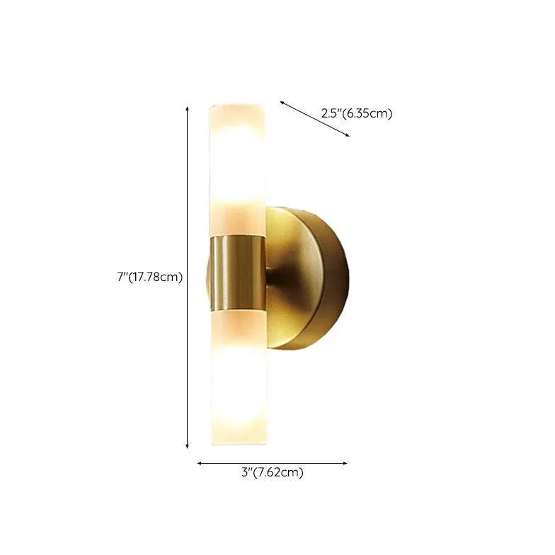 תאורת קיר עכשווית לחדר השינה בעיצוב נחושת מלאה | livraina