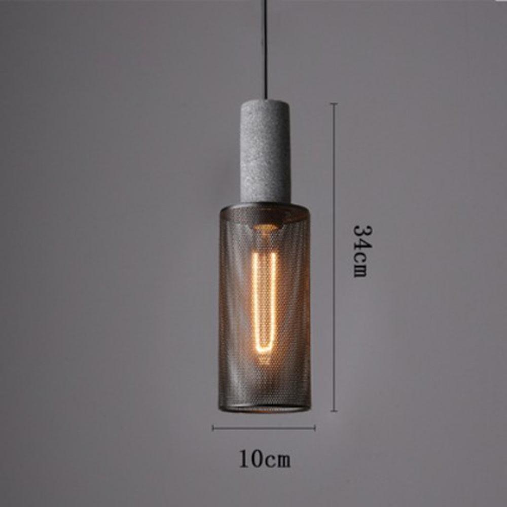 Industriel sort pendellampe med klart glas | livraina