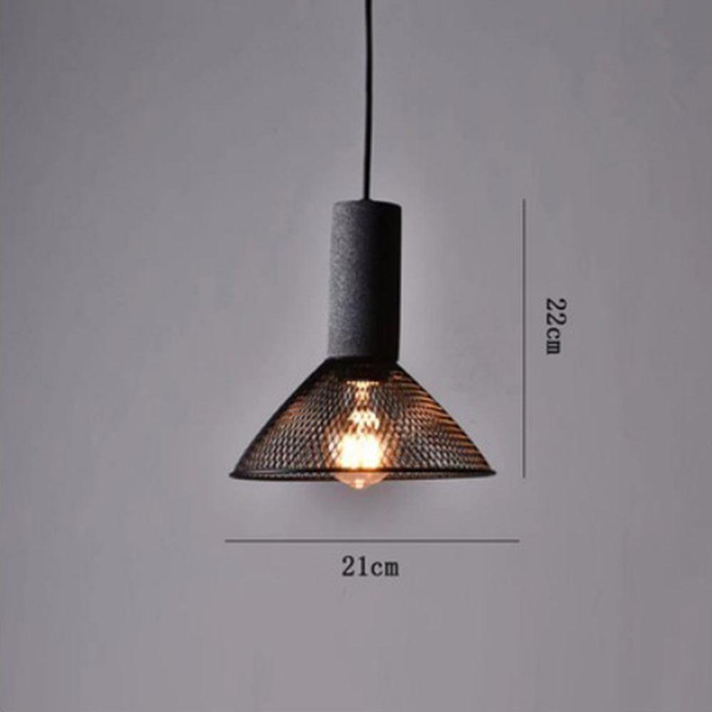 Industriel sort pendellampe med klart glas | livraina